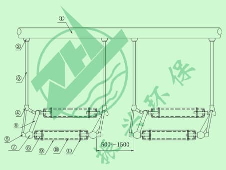 可提升曝气器结构原理图